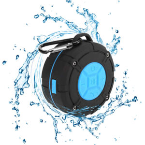 Waterproof Portable Bluetooth Speaker with Suction Cup, Microphone- USB Charging_0