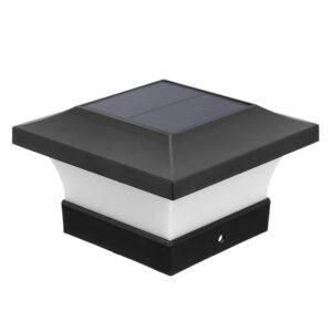 Solar Powered Outdoor Fence Gate Pillar Column Head Light_0