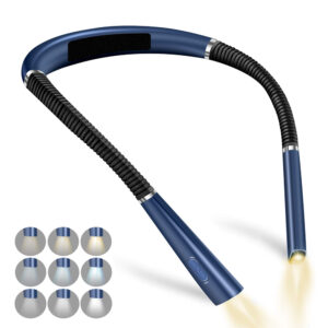 USB Rechargeable 3 Light Modes Neck Hanging Reading Light_0
